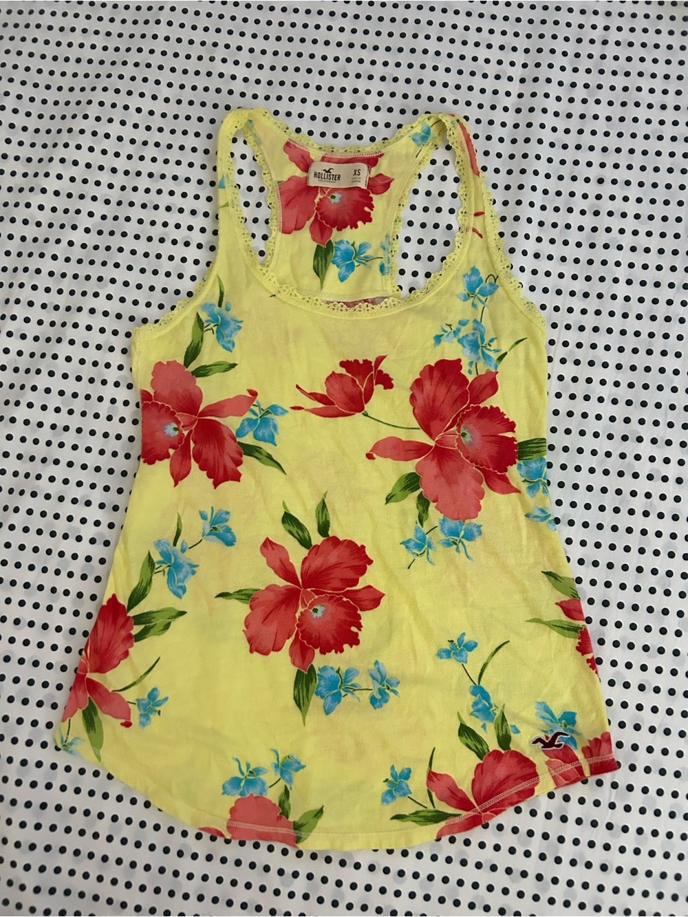 Vintage y2k hollister hibiscus tank